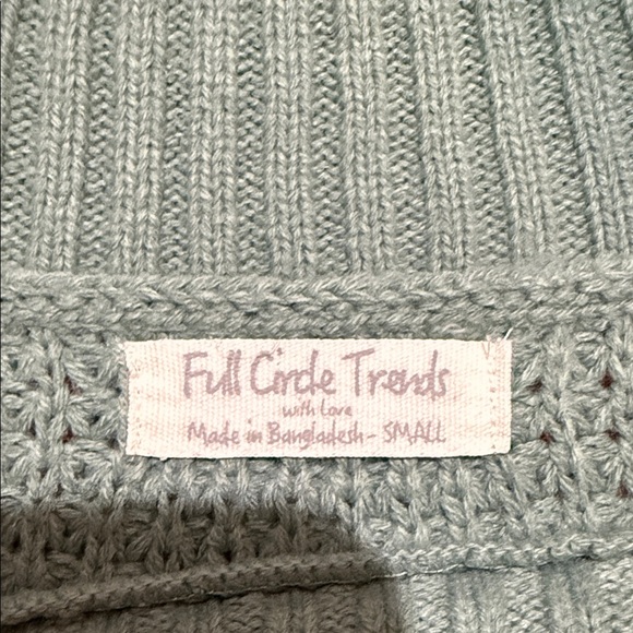 Cozy Teal Cable Knit Sweater - Picture 2 of 7